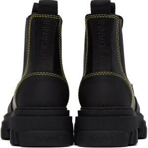 Ganni Black Stitching Chelsea Boots
